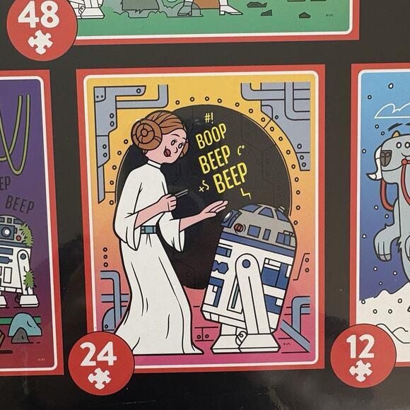 New Buffalo Disney Star Wars 4 Pack of Tray Puzzles 12-48 Piece Puzzles - Picture 10 of 12